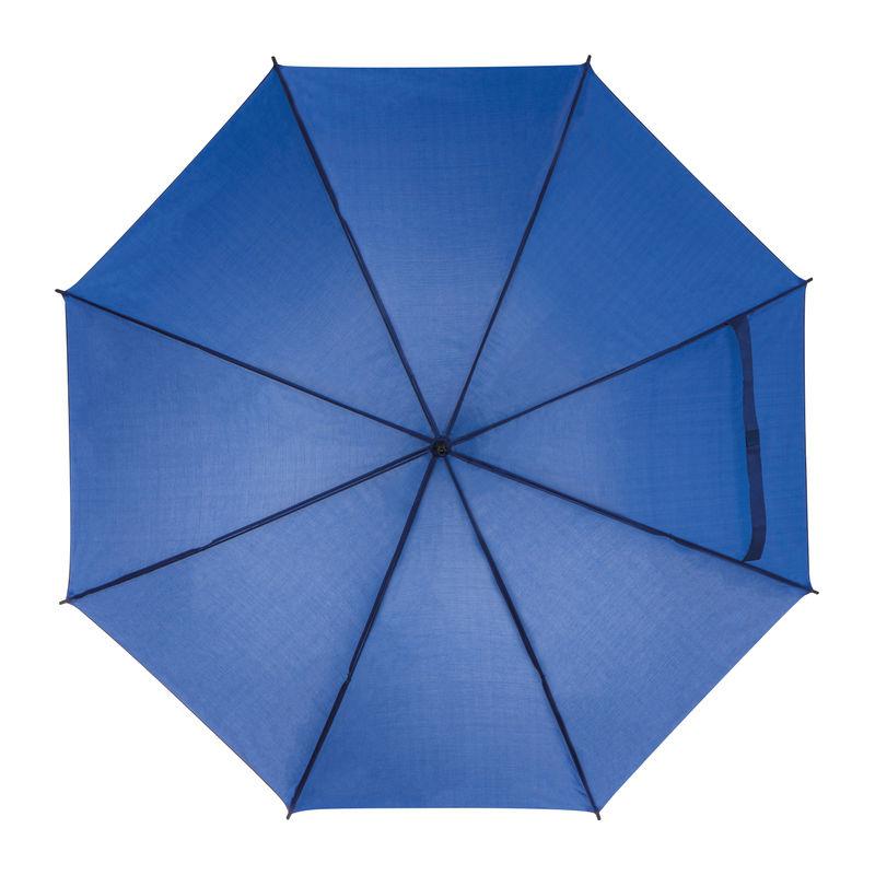 Umbrelă automată cu mâner din lemn şi vârf metalic Orion Navy Blue