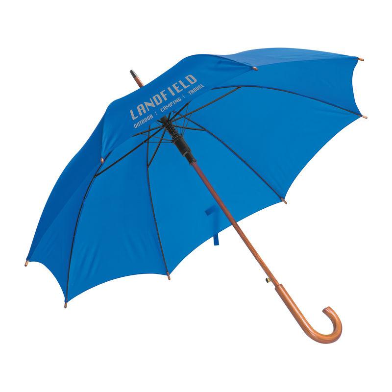Umbrelă automată cu mâner din lemn Orion Navy Blue