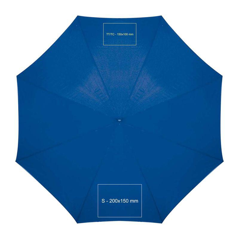 Umbrelă automată cu mâner din lemn Orion Navy Blue