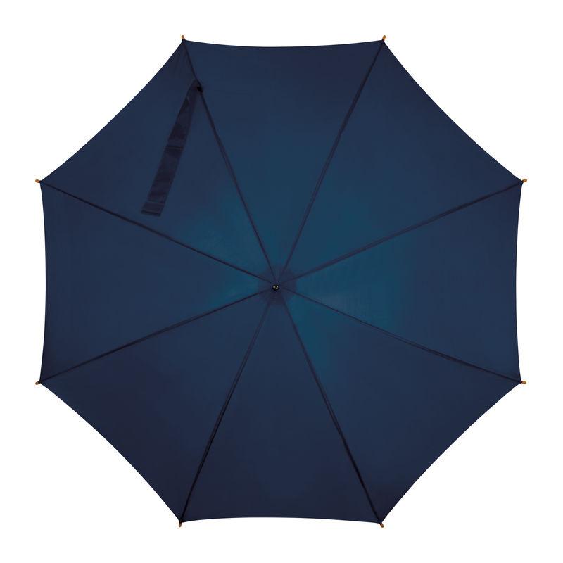 Umbrelă automată cu mâner din lemn Albastru Inchis