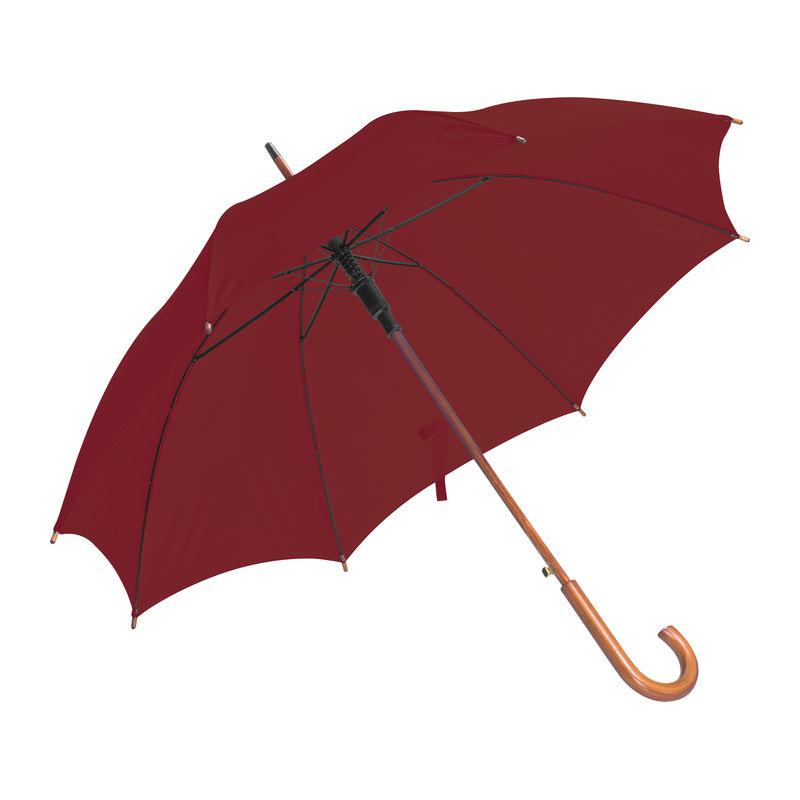 Umbrelă automată cu mâner din lemn Bordeaux