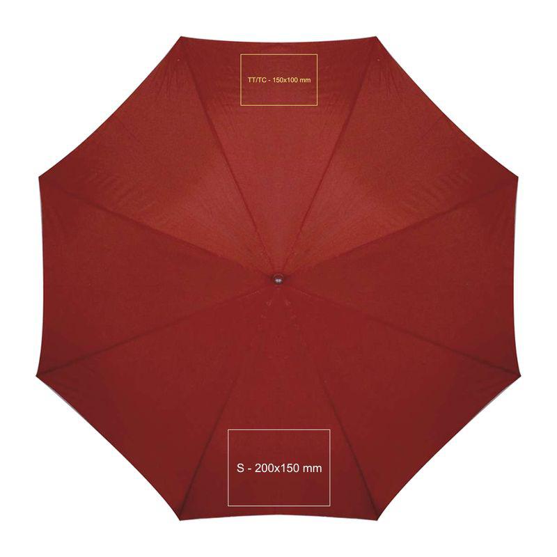 Umbrelă automată cu mâner din lemn Bordeaux