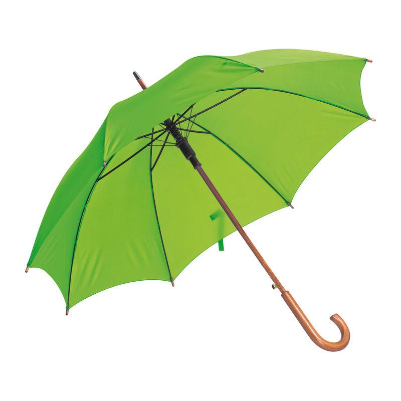 Umbrelă automată cu mâner din lemn LIght Green