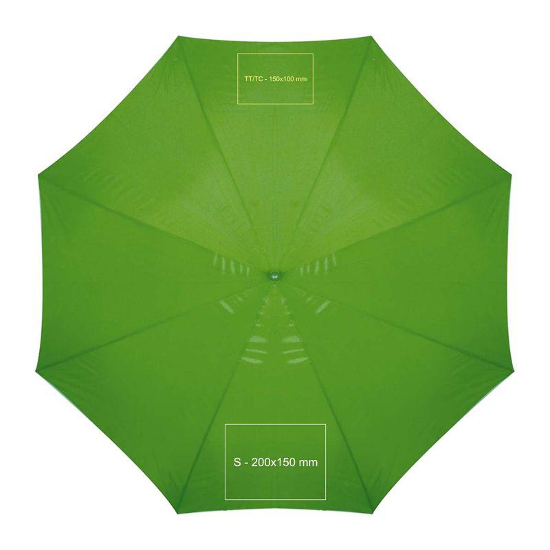 Umbrelă automată cu mâner din lemn LIght Green
