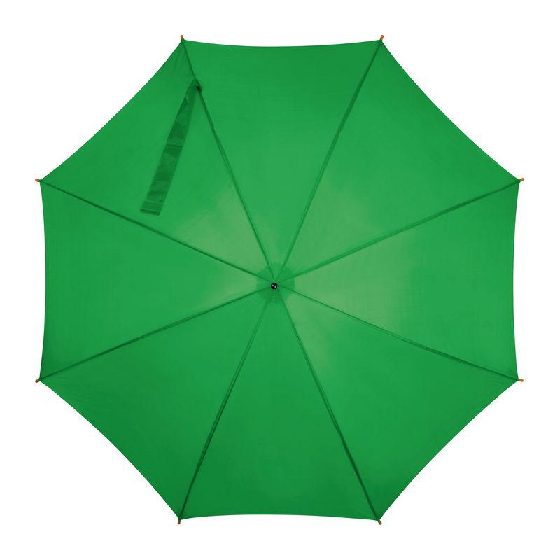 Umbrelă automată cu mâner din lemn Verde