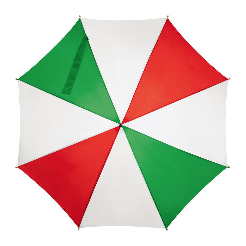 Umbrelă automată cu mâner din lemn Verde