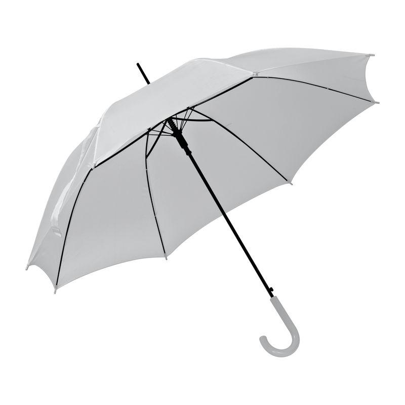 Umbrelă automată cu mâner din plastic Alb