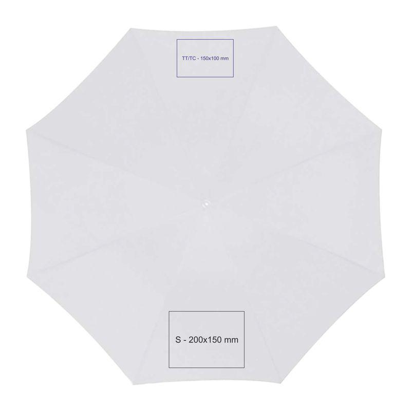 Umbrelă automată cu mâner din plastic Alb