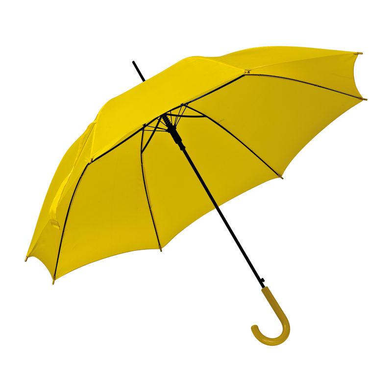 Umbrelă automată cu mâner din plastic Galben
