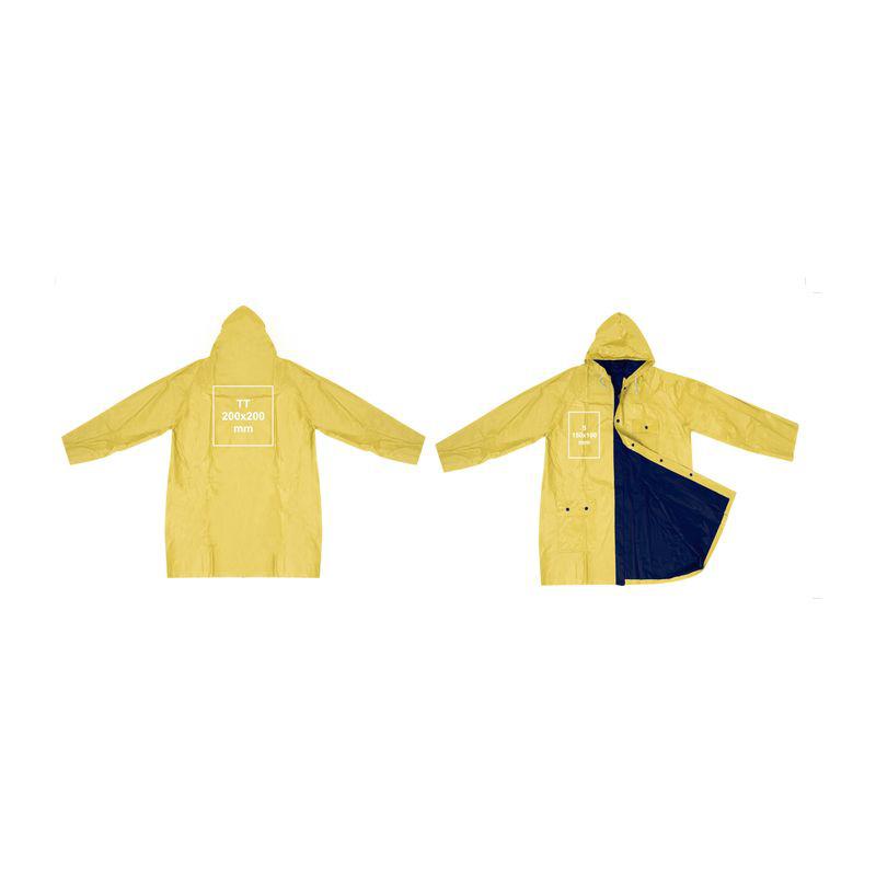 Pelerină de ploaie 2 culori reversibilă Galben XL