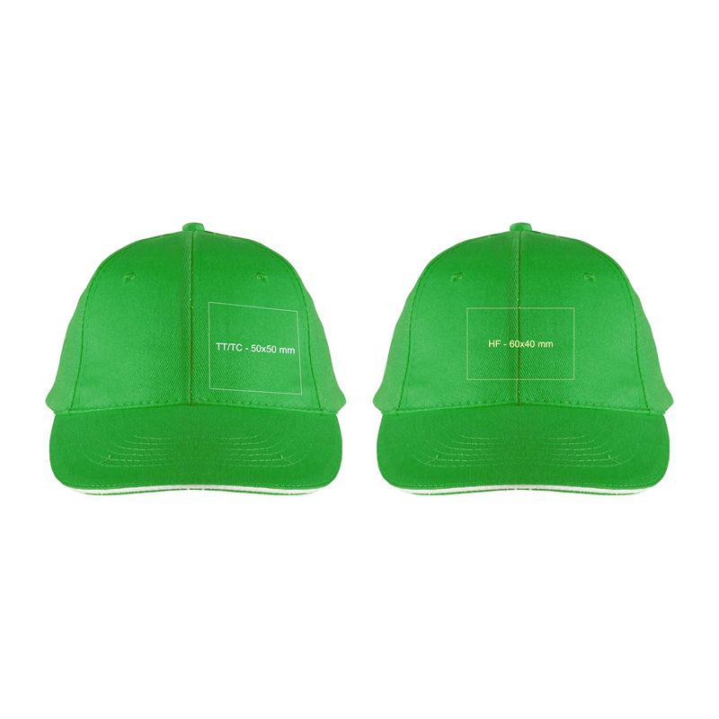 Şapcă baseball 6 panele Verde Marime universala