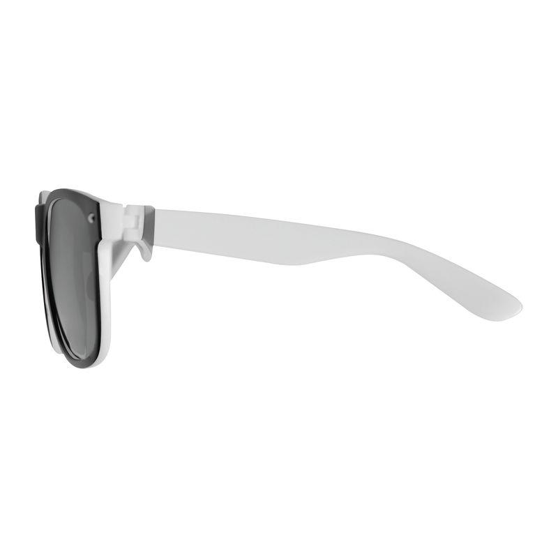 Ochelari de soare bicolor cu lentile oglindite Alb