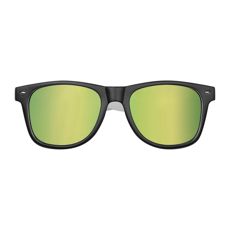 Ochelari de soare bicolor cu lentile oglindite Alb