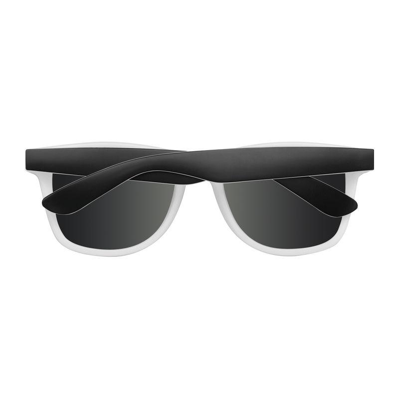 Ochelari de soare bicolor cu lentile oglindite Alb