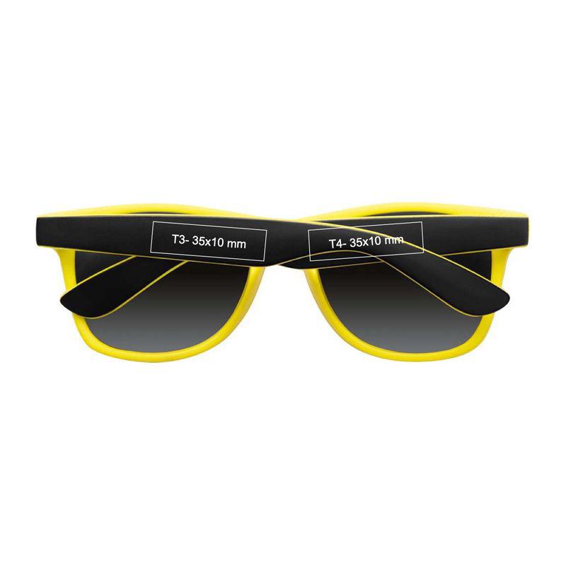 Ochelari de soare bicolor cu lentile oglindite Galben