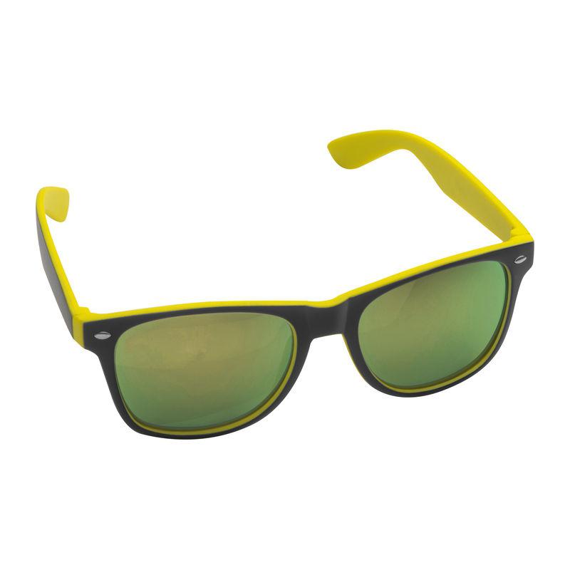Ochelari de soare bicolor cu lentile oglindite Galben