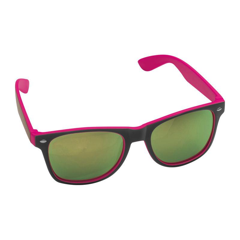 Ochelari de soare bicolor cu lentile oglindite Roz