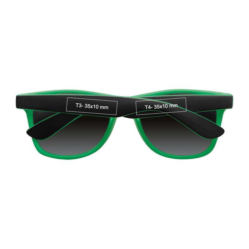 Ochelari de soare bicolor cu lentile oglindite Verde