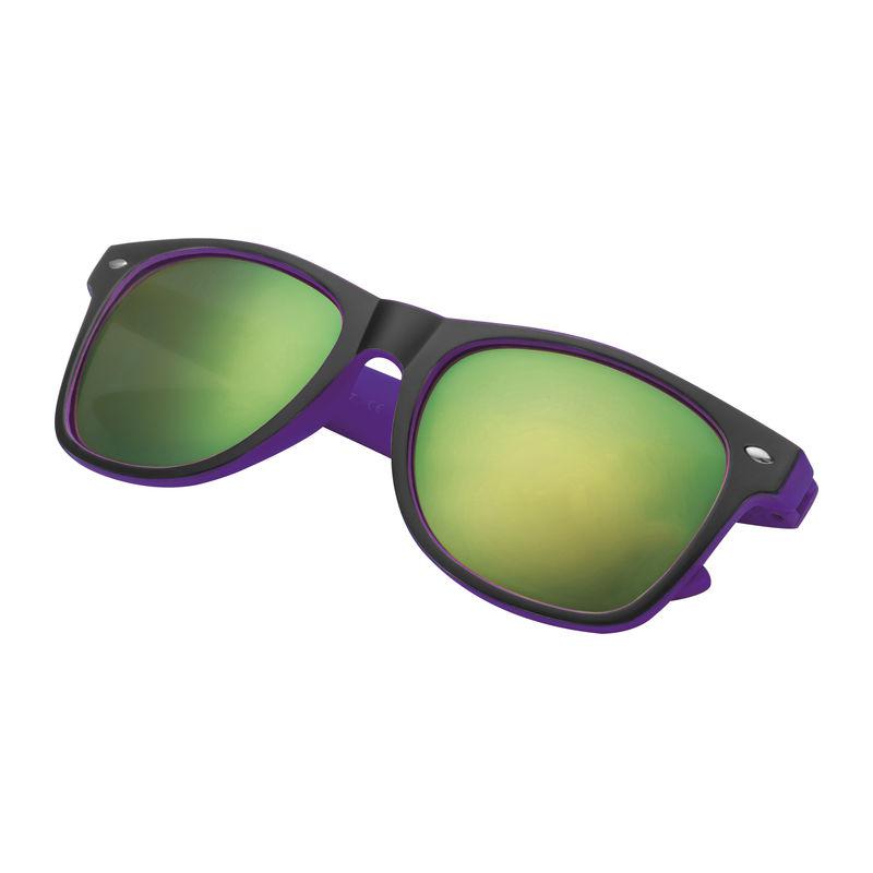 Ochelari de soare bicolor cu lentile oglindite Mov
