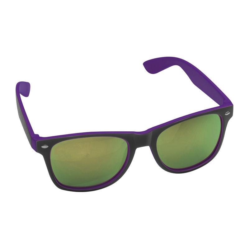Ochelari de soare bicolor cu lentile oglindite Mov