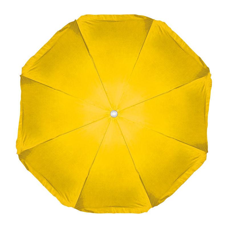 Umbrelă de plajă în husă transparentă Galben
