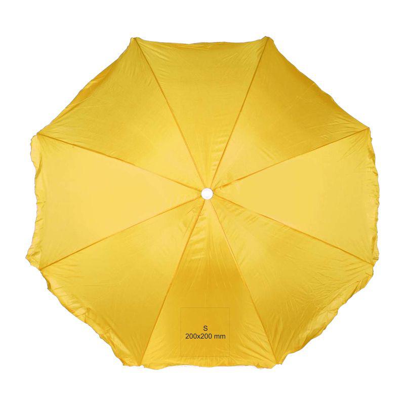 Umbrelă de plajă în husă transparentă Galben