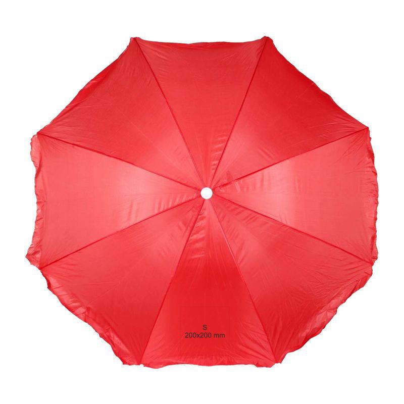 Umbrelă de plajă în husă transparentă Roșu
