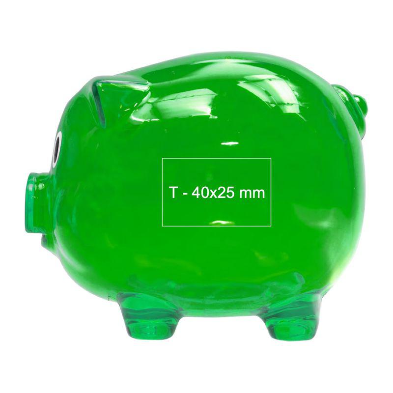 Puşculiţă din plastic transparent Verde