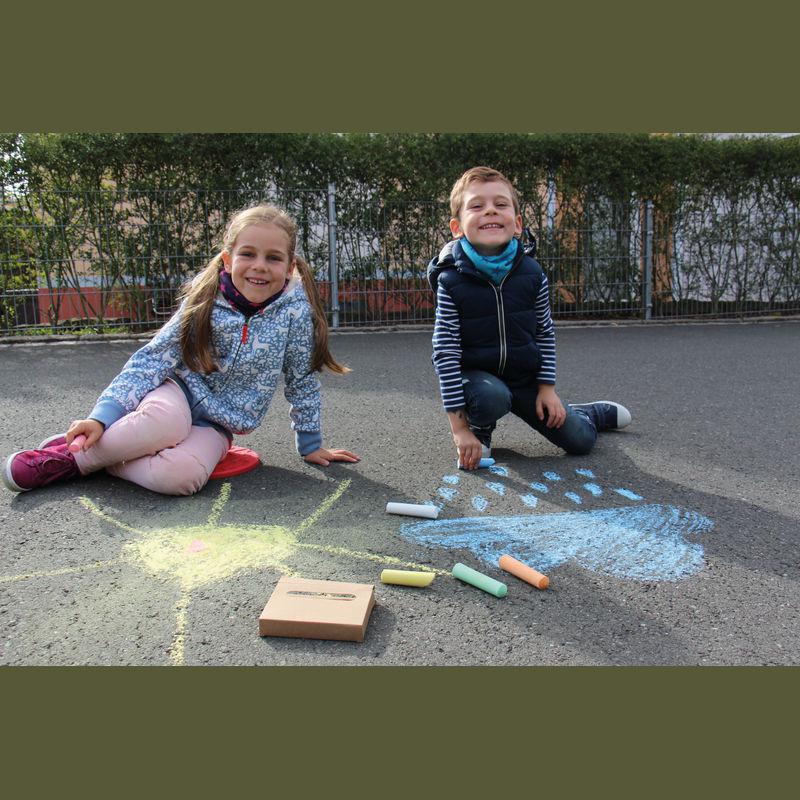 Set cretă pentru asfalt în cutie Maro