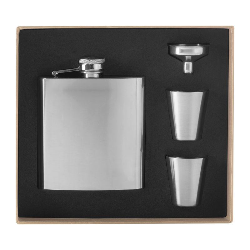 Recipient whisky cu 2 pahare Gri