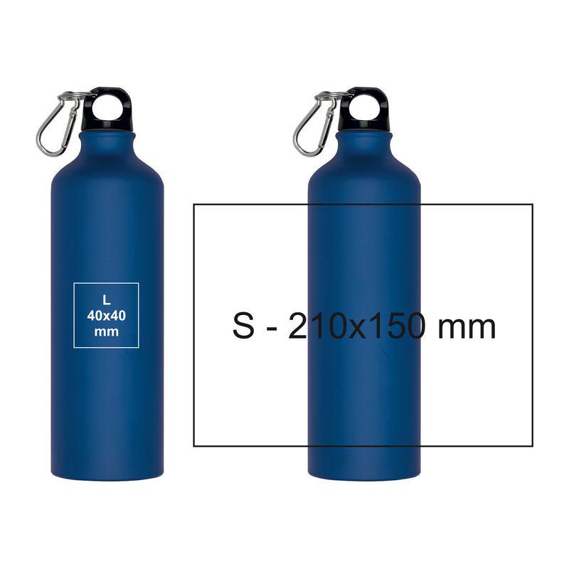 Sticlă din aluminiu 800 ml cu carabină Albastru