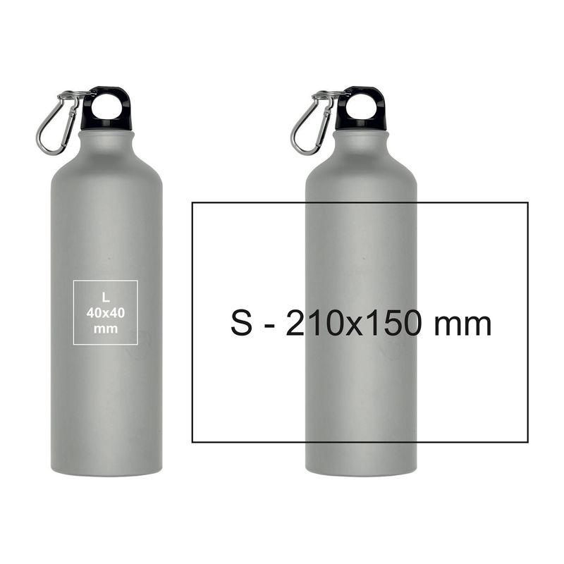 Sticlă din aluminiu 800 ml cu carabină Gri