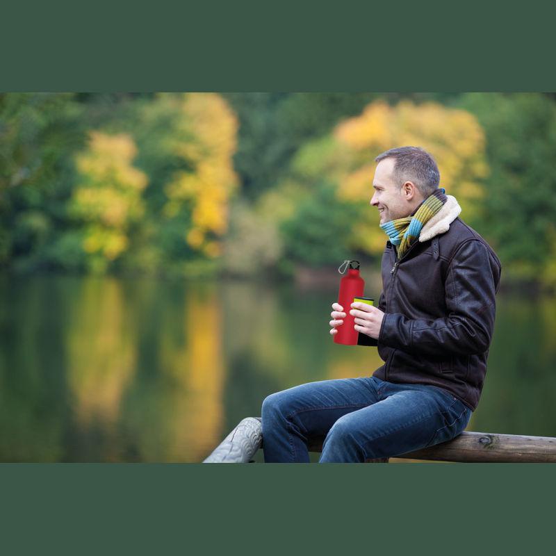 Sticlă din aluminiu 800 ml cu carabină Roșu