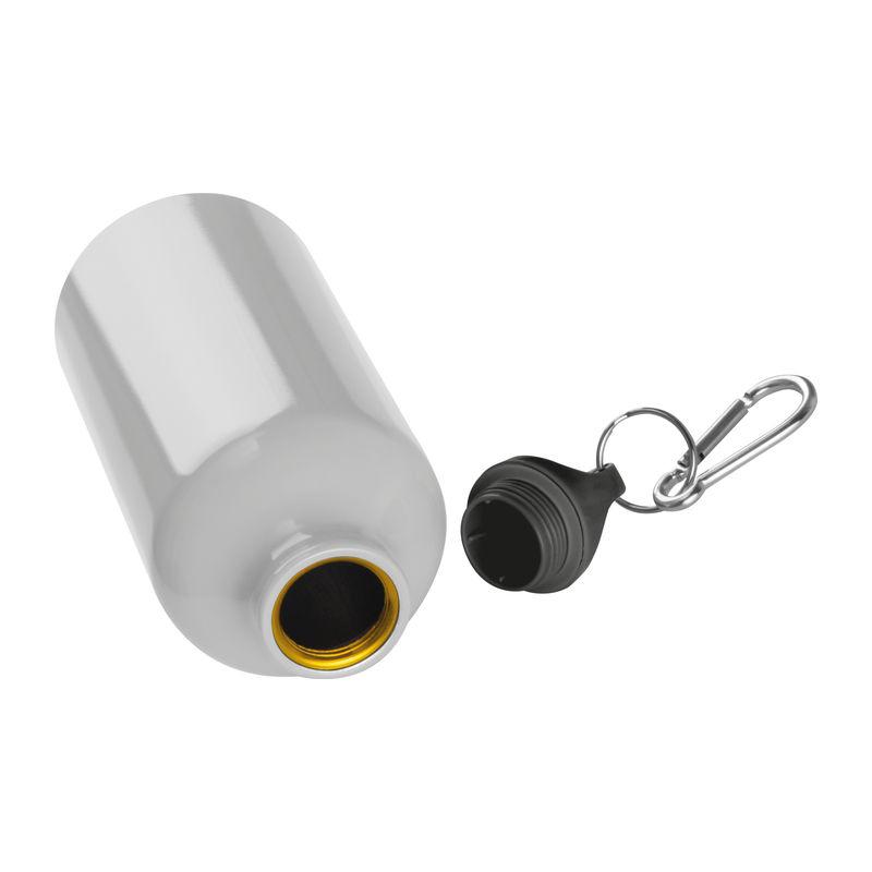 Sticlă din aluminiu 500 ml cu carabină Alb