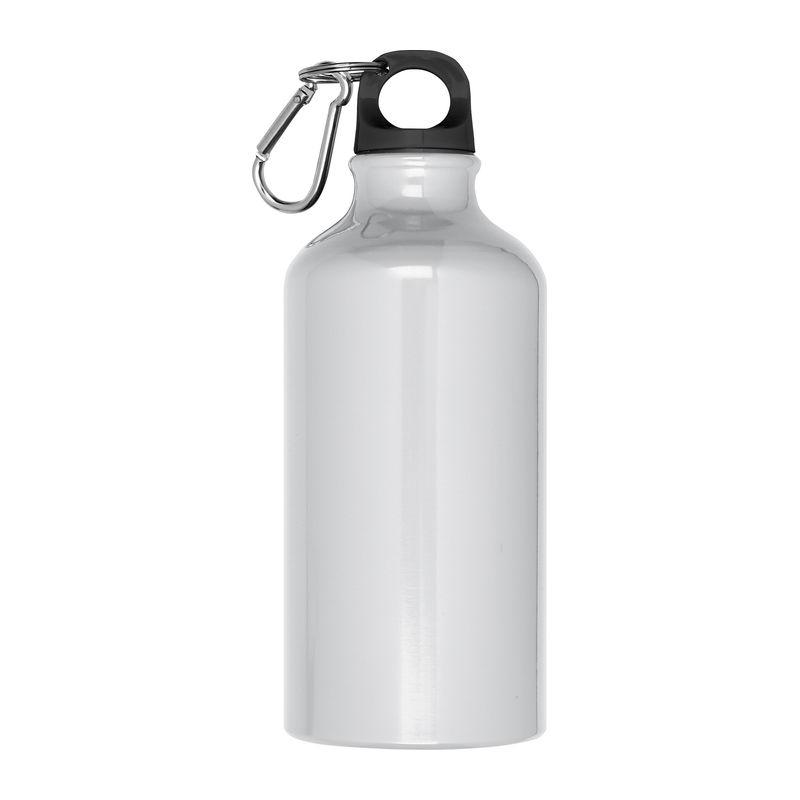 Sticlă din aluminiu 500 ml cu carabină Alb
