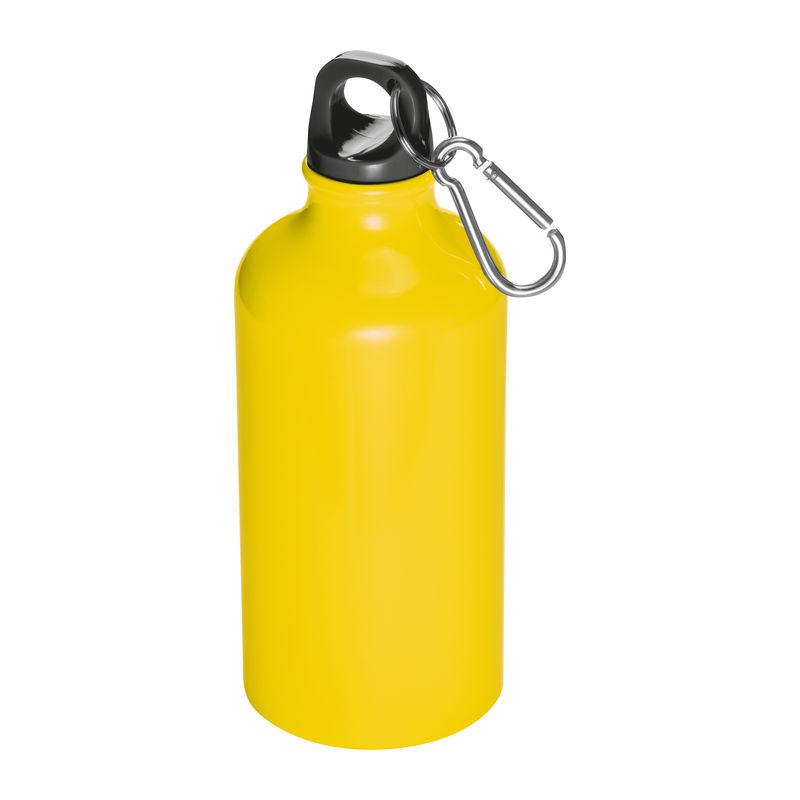 Sticlă din aluminiu 500 ml cu carabină Galben