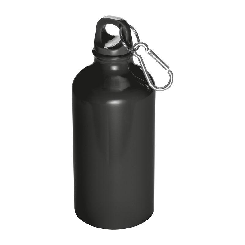 Sticlă din aluminiu 500 ml cu carabină Negru