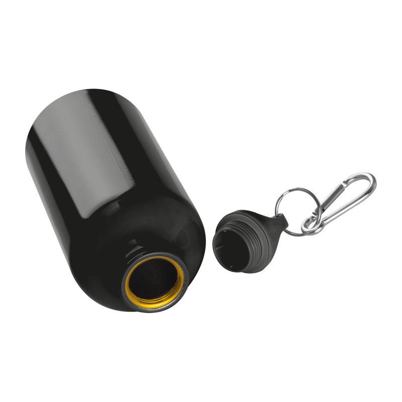 Sticlă din aluminiu 500 ml cu carabină Negru