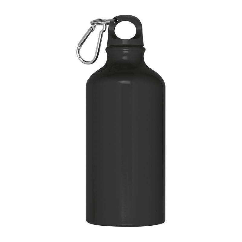 Sticlă din aluminiu 500 ml cu carabină Negru