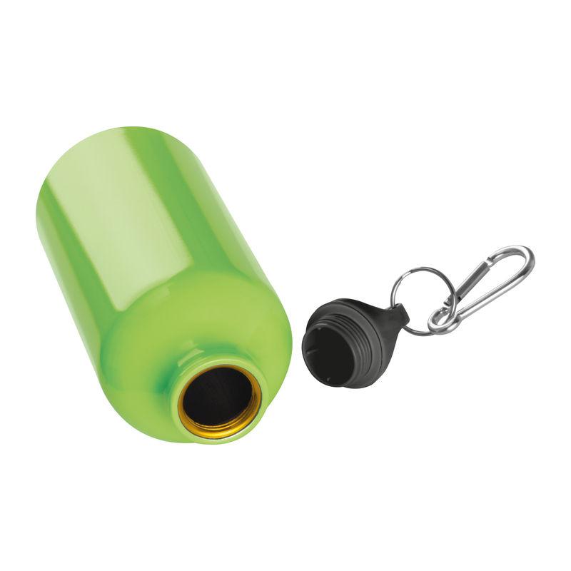 Sticlă din aluminiu 500 ml cu carabină LIght Green