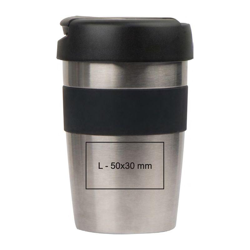 Cană termoizolantă din inox 250 ml Negru