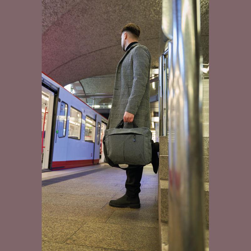 Geanta laptop din poliester 600D Gri