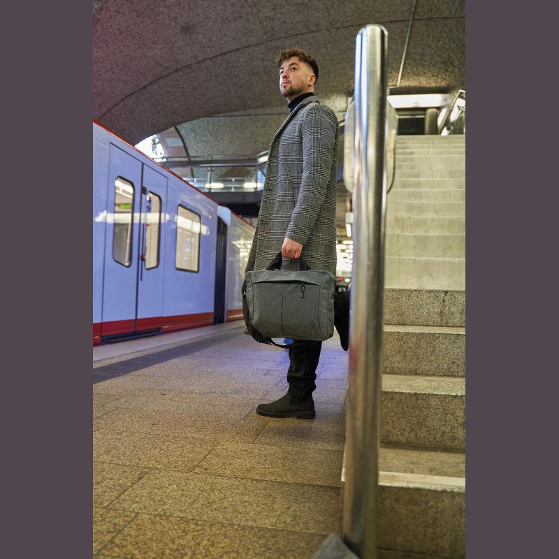 Geanta laptop din poliester 600D Gri