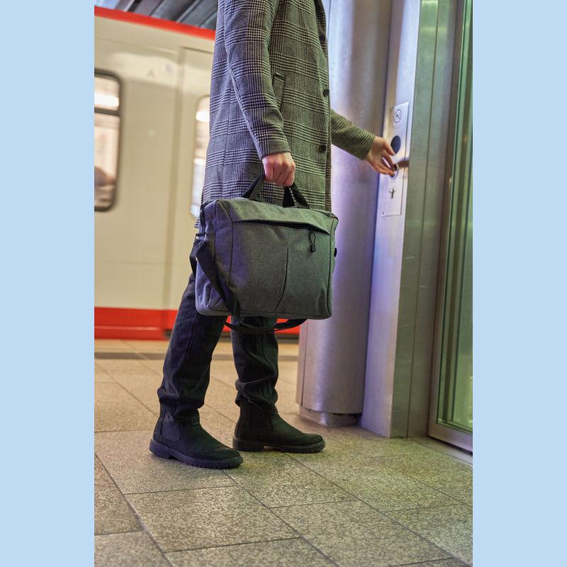 Geanta laptop din poliester 600D Gri