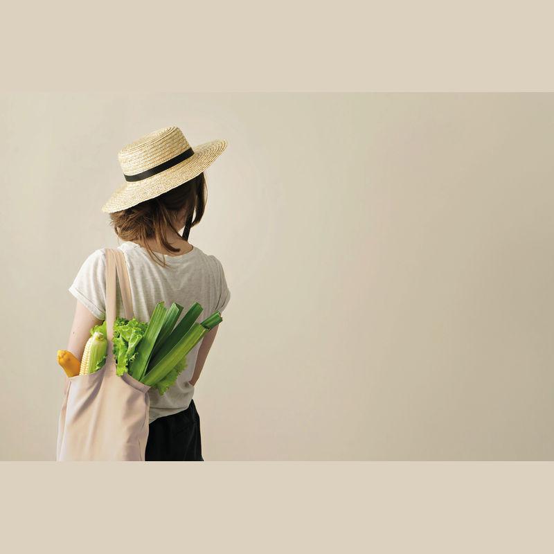 Sacoşă de cumpărături din bumbac ecologic Alb