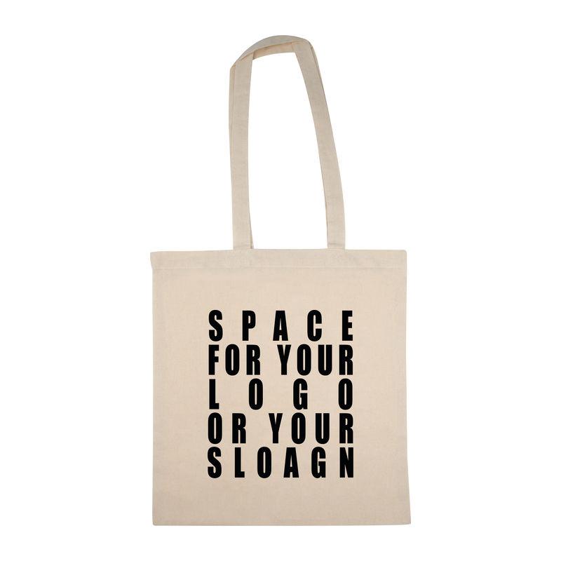 Sacoşă de cumpărături din bumbac ecologic Alb