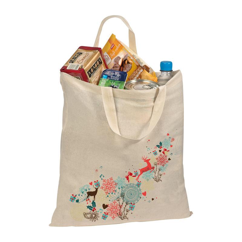 Sacoşă de cumpărături cu mâner scurt Alb