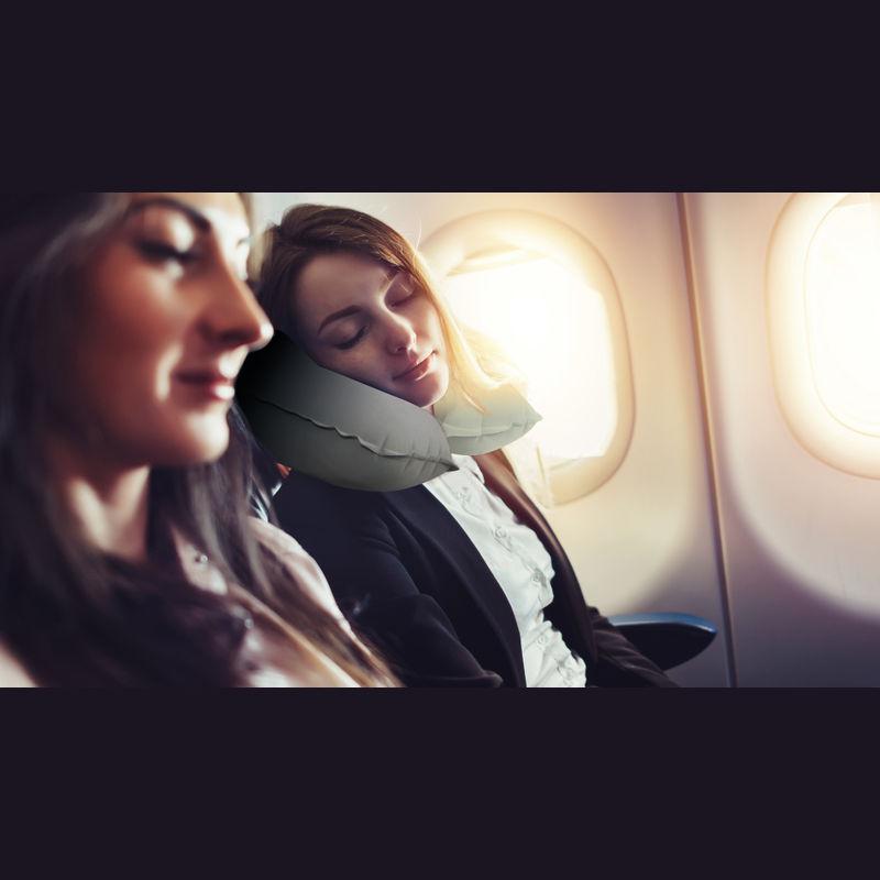 Pernă gonflabilă pentru călătorii Gri