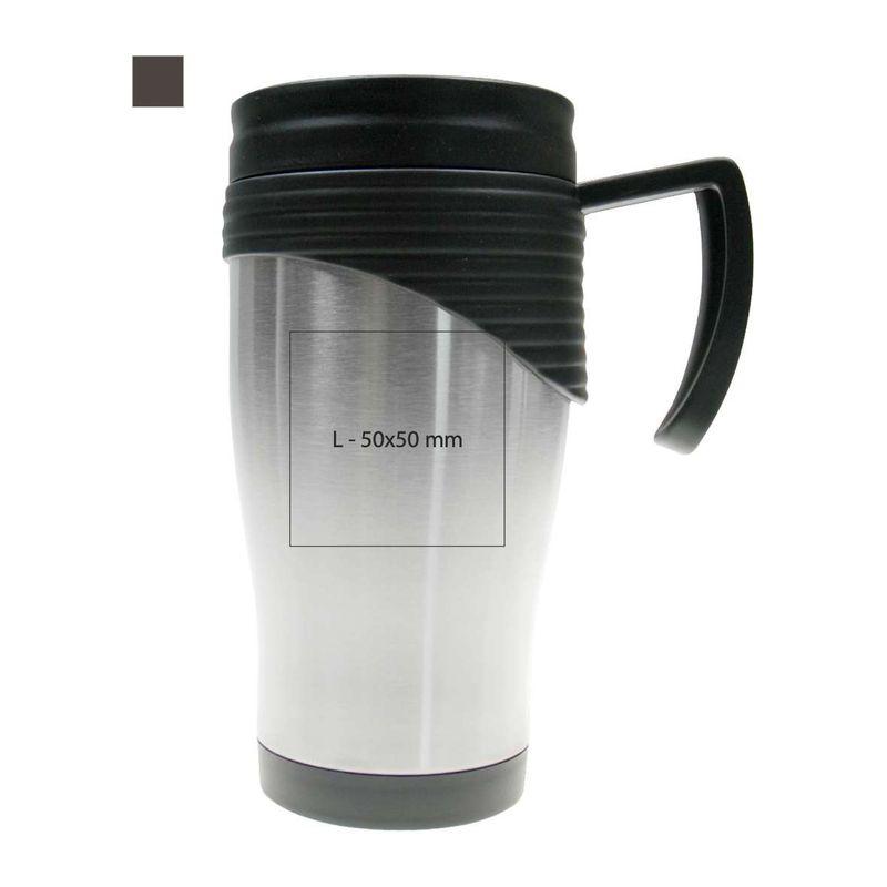 Cană termoizolantă cu perete dublu 0,4 L Gri