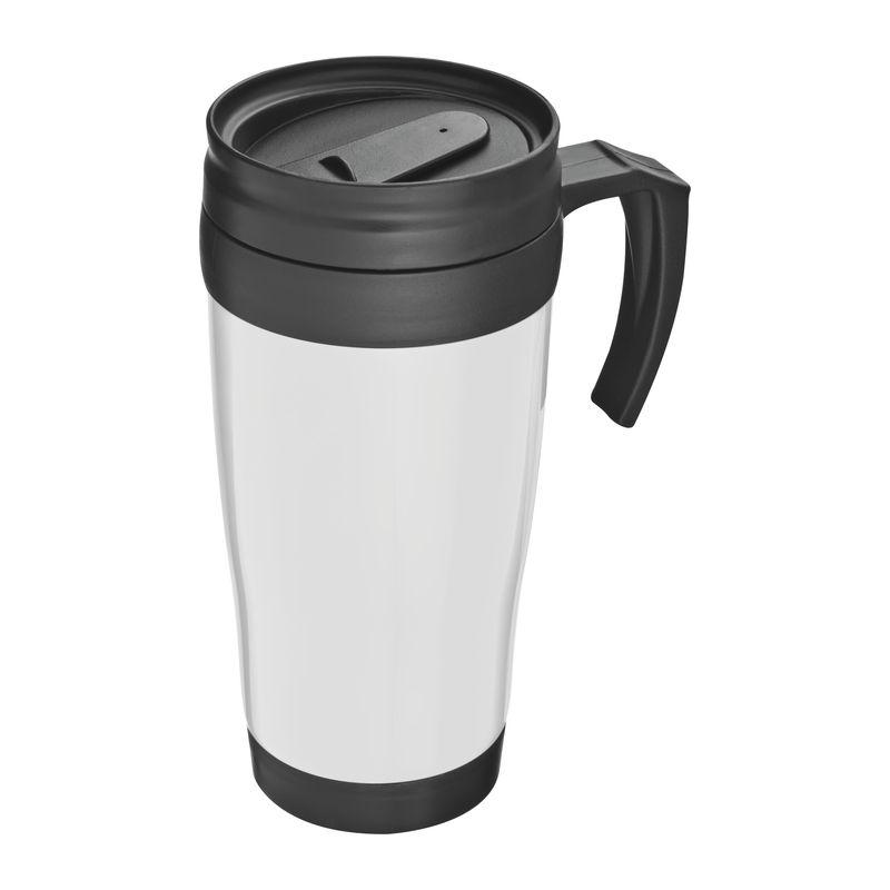 Cană termoizolantă din plastic 0,4 L  Alb